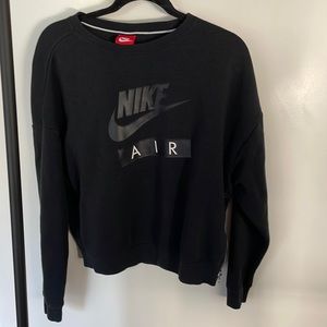 Nike Air one (hem) side silver zipper black sweatshirt size small